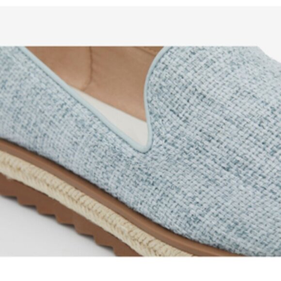 NWT KELLY & KATIE Zemi Denim Blue Tweed Espadrille Slip-On Shoes 7 - Picture 12 of 13